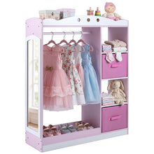 Load image into Gallery viewer, Closet Armoire Dresser Organizer with Full-Length Mirror
