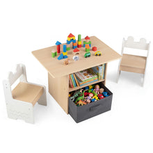 Load image into Gallery viewer, Kids Table and Chairs, Wooden Toddler Activity Desk Set
