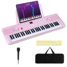 Load image into Gallery viewer, 61 Key Electric Keyboard Piano, Portable Digital Piano with Microphone
