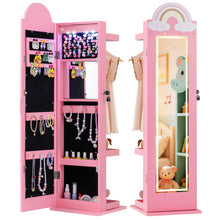 Load image into Gallery viewer, Kids Jewelry Cabinet Standing Children Jewelry Organizer

