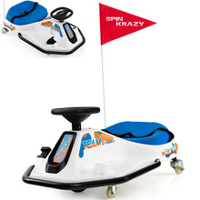 Load image into Gallery viewer, 24V Kids Ride On Car, Electric Go Kart with 360¡ã Spin Wheels, Wireless Connection, USB, Radio, Music
