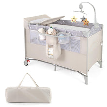 Load image into Gallery viewer, 5-In-1 Baby Bassinet Crib Bedside Sleeper Nursery Center
