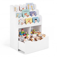 Load image into Gallery viewer, 5-Tier Kids Bookshelf, Wooden Children Bookcase
