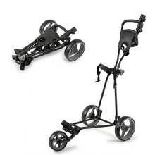 Load image into Gallery viewer, Golf Trolley, Folding 3 Wheel Golf Push Cart with Foot Brake

