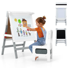 Load image into Gallery viewer, Height-adjustable Painting Easel with Chalkboard and Paper Holder
