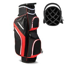 Load image into Gallery viewer, 14-Way Golf Cart Bag with 9 Zippered Pockets and Cooler Bag
