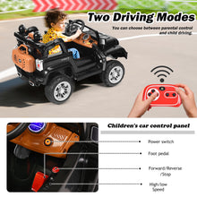 Load image into Gallery viewer, Kids Ride on Car, 12V Battery Powered Car with Remote Control, Lights, Music, Horn, 3 Speeds, Spring Suspension
