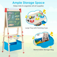 Load image into Gallery viewer, 3 in 1 Height Adjustable Art Easel with Whiteboard &amp; Chalkboard
