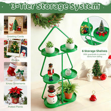 Load image into Gallery viewer, Christmas Plant Stand 3-Tier Tree-Shaped Side Table
