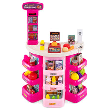 Load image into Gallery viewer, Supermarket Playset for Kids 76 Pieces Pretend Play Grocery Store Set
