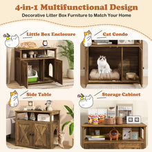Load image into Gallery viewer, Cat Litter Box Enclosure Indoor Hidden Privacy Kitty Washroom
