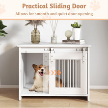 Load image into Gallery viewer, Modern Dog Crate Wooden Dog Cage with Wide Tabletop and Door
