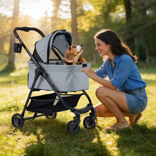 Load image into Gallery viewer, 3 in 1 Folding Dog Pram with Detachable Car Seat Carrier
