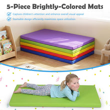 Load image into Gallery viewer, 5 Pcs Kids Rest Mat, Portable Toddler Sleeping Pads with PU Covers
