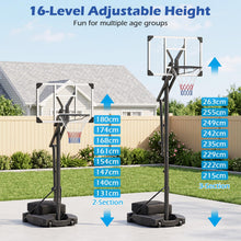 Load image into Gallery viewer, 131-263 cm Height Adjustable Basketball Goal System
