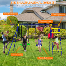 Load image into Gallery viewer, Kids Swing Set Metal Swing A-Frame with 2 Swings
