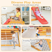 Load image into Gallery viewer, 5 in 1 Kids Climbing Set, Toddler Climbing Frame with Slide
