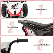 Load image into Gallery viewer, Kids Electric Motorbike, 6V Licensed Honda Ride on Motorcycle with Horn &amp; Extended Seat

