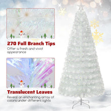 Load image into Gallery viewer, 4/5/6/7 Feet Artificial Fiber Optic White Pre-lit Christmas Tree with Light

