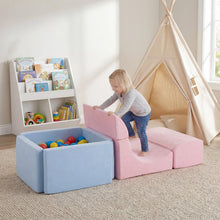 Load image into Gallery viewer, Soft Play Climbing Blocks, Baby Climb and Crawl Foam Play Set with Ball Pit and Suede Covers
