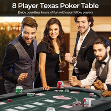 Load image into Gallery viewer, 8 Players Poker Table with Padded Rail
