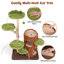 Load image into Gallery viewer, Cat Tree, Multi-level Cat Tower with 2-story Cat House, Sisal Scratching Posts &amp; Board

