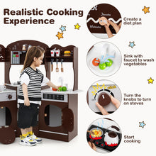 Load image into Gallery viewer, Kids Wooden Corner Kitchen Pretend Toy Kitchen Playset for 3+ Years Old
