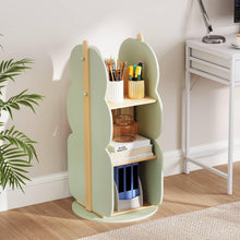 Load image into Gallery viewer, 3-Tier Kids Bookcase, 360¡ãRotating Wooden Children Bookshelf

