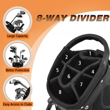 Load image into Gallery viewer, Golf Stand Bag, Professional Golf Club Bag with 8 Way Divider
