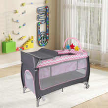 Load image into Gallery viewer, 3 in 1 Baby Playard Portable Infant Nursery Center with Toy Bar

