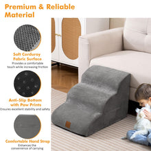 Load image into Gallery viewer, 3 Tiers Dog Ladder with Removable Cover and Non-Slip Bottom
