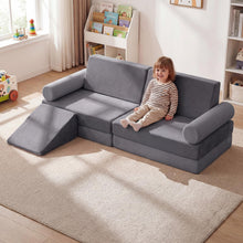 Load image into Gallery viewer, Kids Play Couch, 10-Piece Modular Toddler Soft Climb &amp; Crawl Foam Playset
