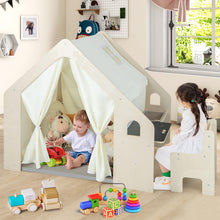 Load image into Gallery viewer, Indoor Playhouse with Storage Bin and Floor Mat for Toddlers
