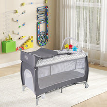 Load image into Gallery viewer, 3 in 1 Baby Playard Portable Infant Nursery Center with Toy Bar
