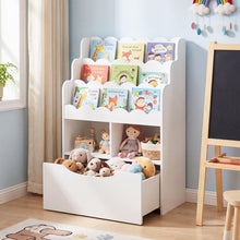 Load image into Gallery viewer, 5-Tier Kids Bookshelf, Wooden Children Bookcase
