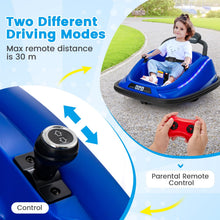 Load image into Gallery viewer, Kids Ride On Bumper Car, 12V Children Electric Waltzer Car with Remote Control
