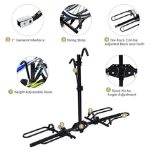 Load image into Gallery viewer, Platform Style 2-Bike Rack with 1-1/4¡± and 2¡± Receiver
