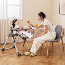 Load image into Gallery viewer, Portable Adjustable Highchair with Footrest and Detachable Tray for Babies
