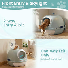 Load image into Gallery viewer, Cat Litter Box with Lid, Helicopter Style Fully Enclosed Cat Toilet with Scoop
