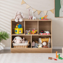 Load image into Gallery viewer, Toy Storage Organizer, 5 Cubby Kids Storage Shelf Unit with Anti-Tipping Kits
