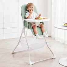Load image into Gallery viewer, Compact High Chair with 3-Position Adjustable Dishwashable Tray
