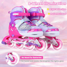 Load image into Gallery viewer, Kids Inline Skates for Boys &amp; Girls, 4 Sizes Adjustable Blades Roller Skates
