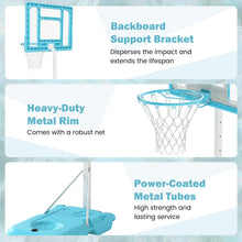 Load image into Gallery viewer, Adjustable Basketball Hoop and Stand, 1.43-1.71m Basketball Goal with 83 cm Shatterproof Backboard
