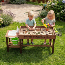 Load image into Gallery viewer, Indoor Outdoor Play Sand and Water Table with 33 Sand Table Toys, Toy Bucket, Shovel and Rake for Boys Girls
