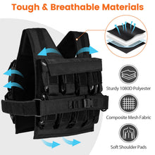 Load image into Gallery viewer, Weighted Vest, 20kg Fitness Weight Vests with Adjustable Buckles &amp; Mesh Bag
