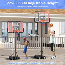 Load image into Gallery viewer, 7.4-10FT Height Adjustable Portable Basketball Goal
