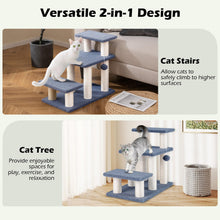Load image into Gallery viewer, Cat Stairs, 3-Step Pet Easy Climb Ladder with Sisal Scratching Posts
