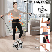Load image into Gallery viewer, Mini Stepper for Workout, Portable Hydraulic Stepper with Resistance Bands, LCD Monitor
