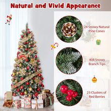 Load image into Gallery viewer, Artificial Christmas Tree with Branch Tips and Natural Pine Cones
