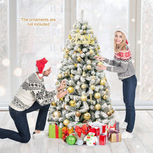 Load image into Gallery viewer, 180 cm Snow Flocked Artificial Christmas Tree with 600 Tips
